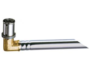 Пресс-уголок 16*2 с хром.труб.(L=24см, 15мм)  д/радиат (аналог 5920160124)