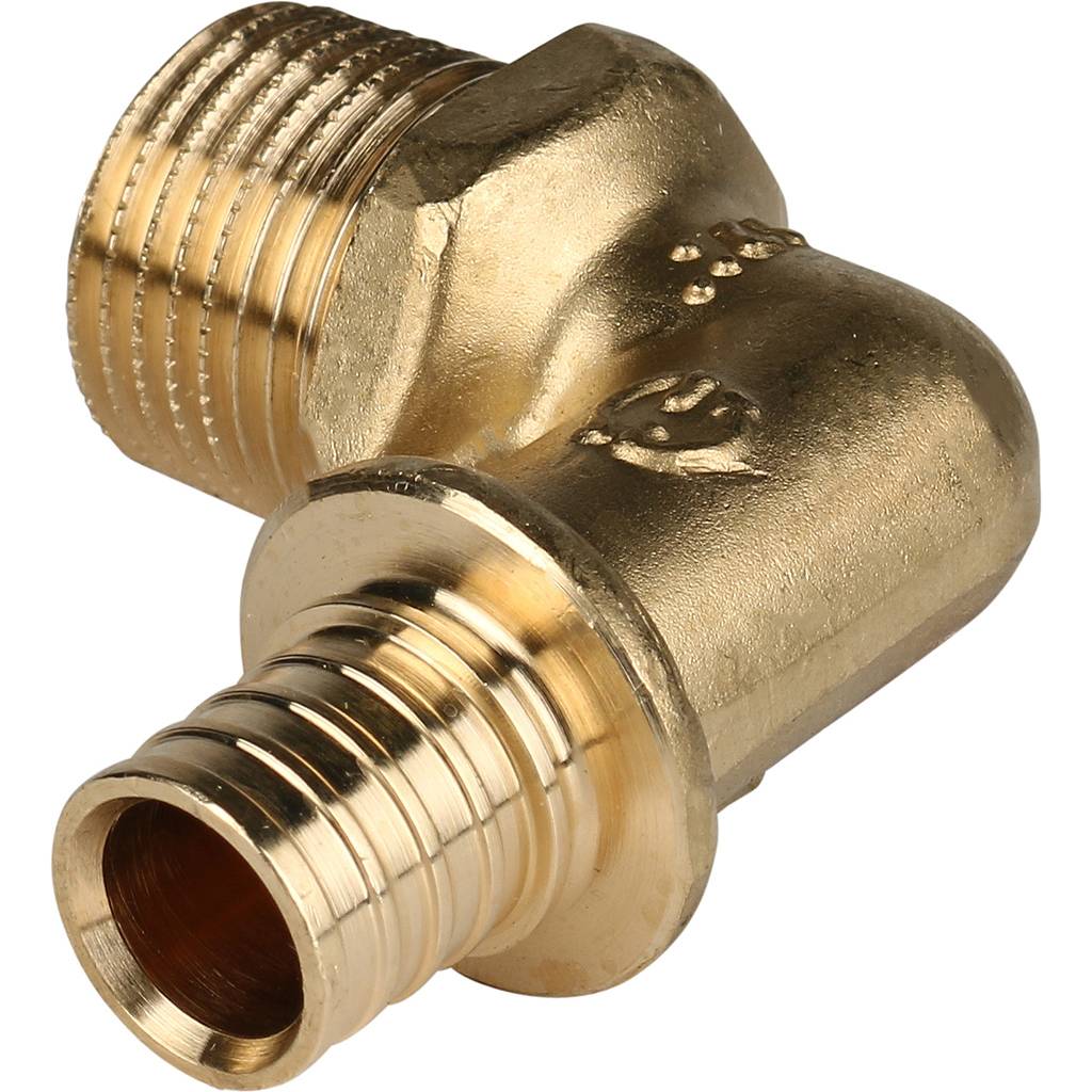 Уголок аксиальный16х1/2 нр STOUT д/сшит. труб.