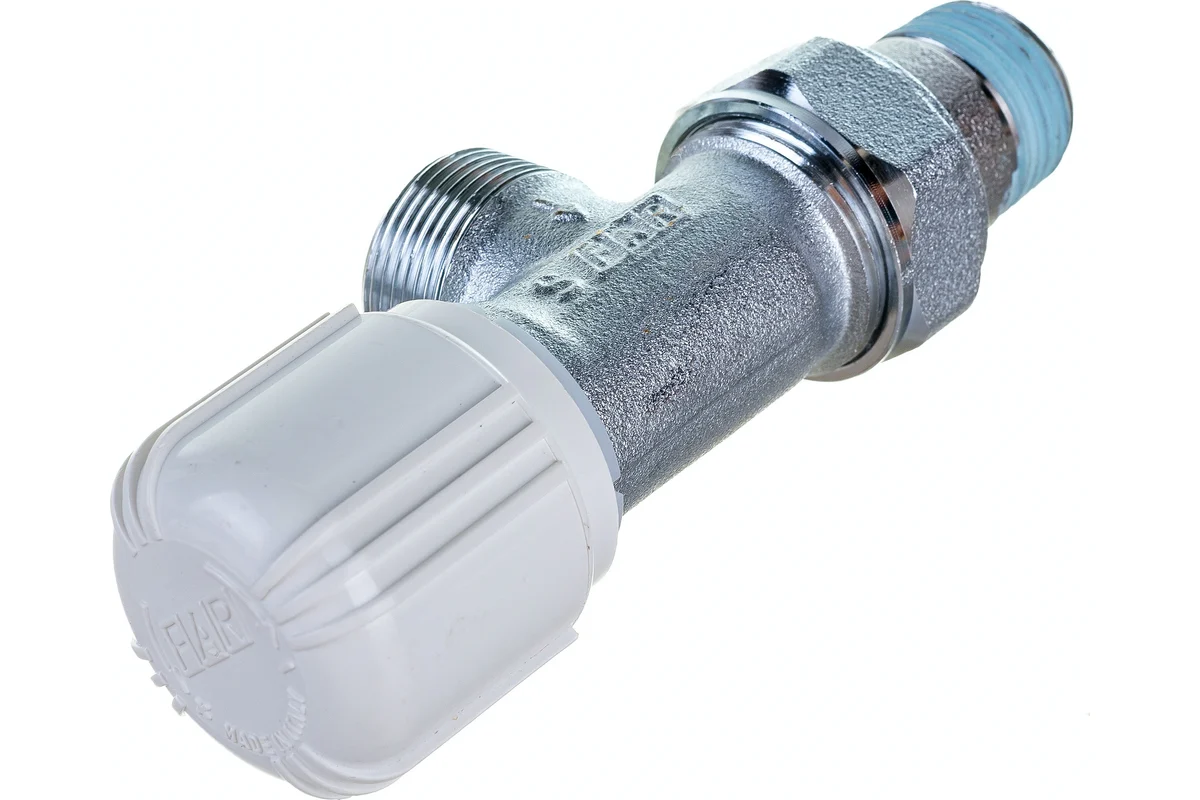 Вентиль угловой термостатич. в с гориз. буксой  1/2" М24*19 FAR