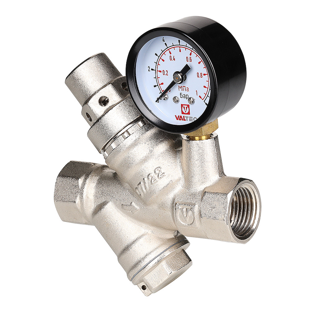 Редуктор давления с фильтром и манометром, от 2 до 5 бар 1/2 VALTEC