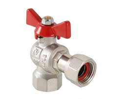 Кран шар. усиленный BASE угловой с нак. гайкой 3/4" вн.-вн. VALTEC