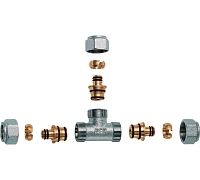 Тройник д/м и пл.труб 1/2" с адапт. 20*2 FAR