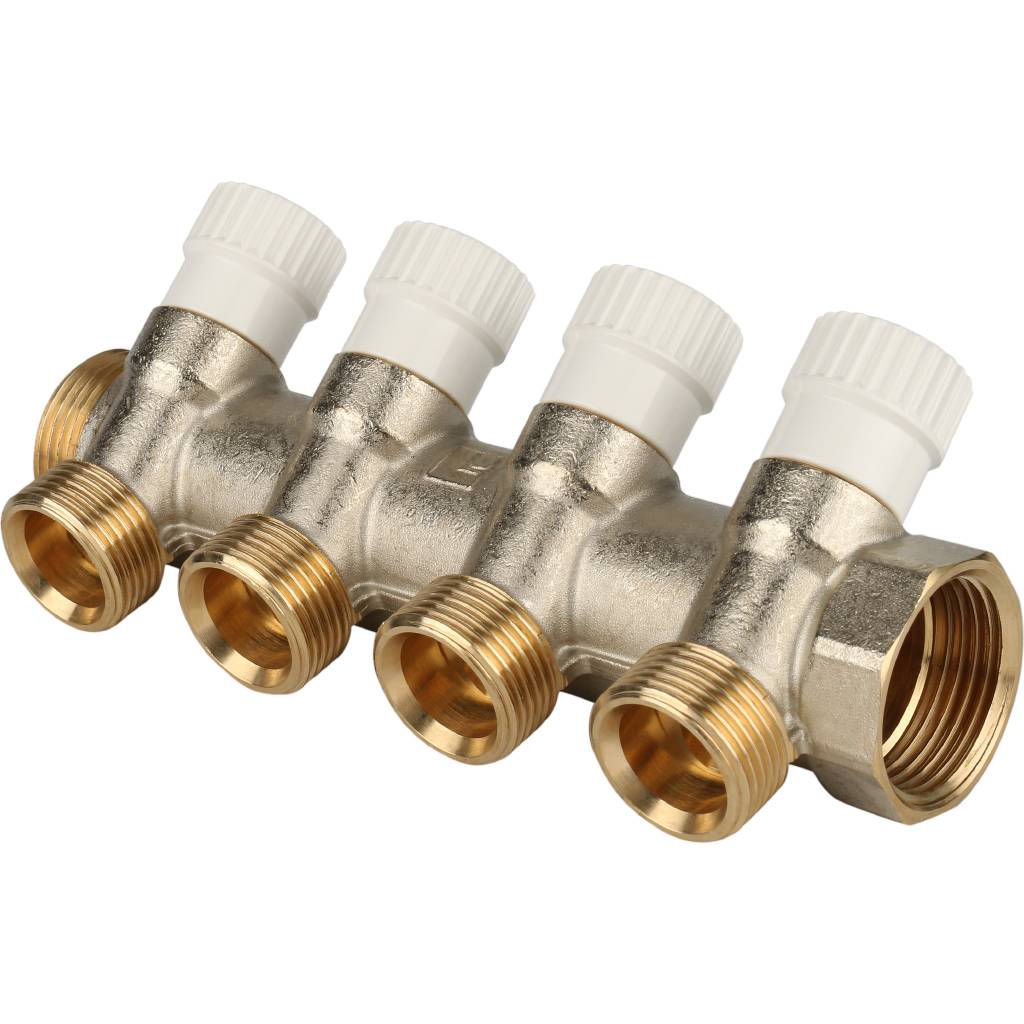 Коллектор регул. 1", 4-х вых. 3/4" STOUT