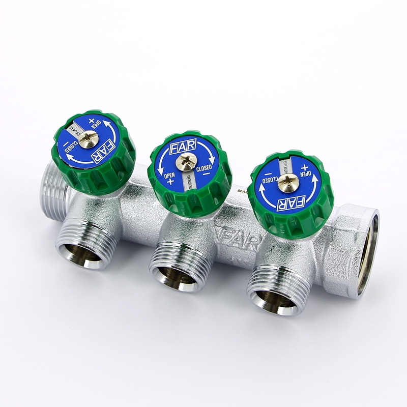 Коллектор регул. 1" с 3 отв. 3/4"нр Евроконус