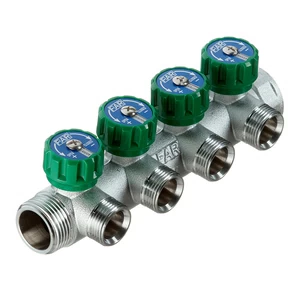 Коллектор регул. 1" с 4 отв. 3/4"нр Евроконус