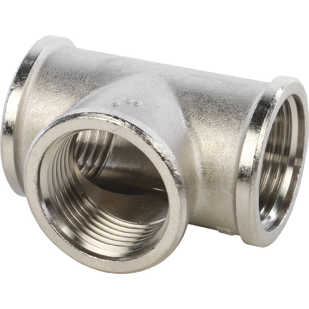 Тройник 1" вр/вр/вр ник.STOUT 