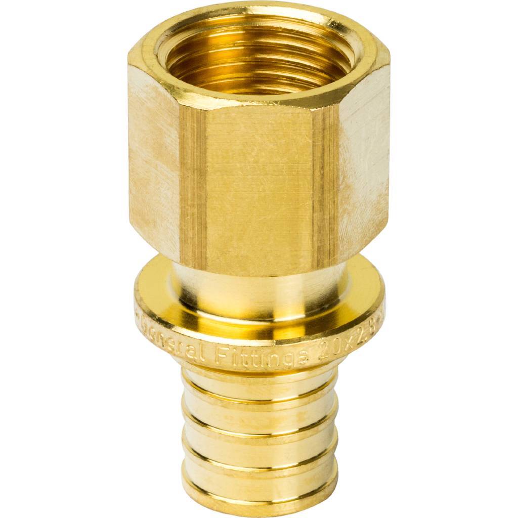 Переходник с внутренней резьбой 20xR 1/2" для труб из сшитого полиэтилена аксиальный STOUT