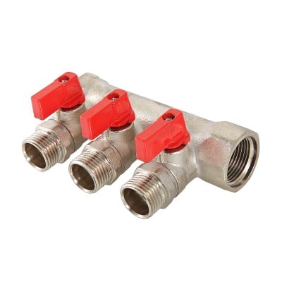 Коллектор отсечной 3/4"х3 вых. 1/2" нар. VALTEC