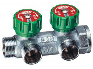 Отсек. коллектор с 2 отв. 1" М24х19 FAR