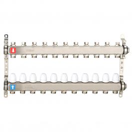 Коллектор из нержавеющей стали без расходомеров 11 вых.GAPPO