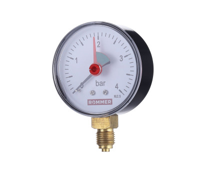 Манометр 1/4" 4 бар рад. корпус Dn 50мм ROMMER