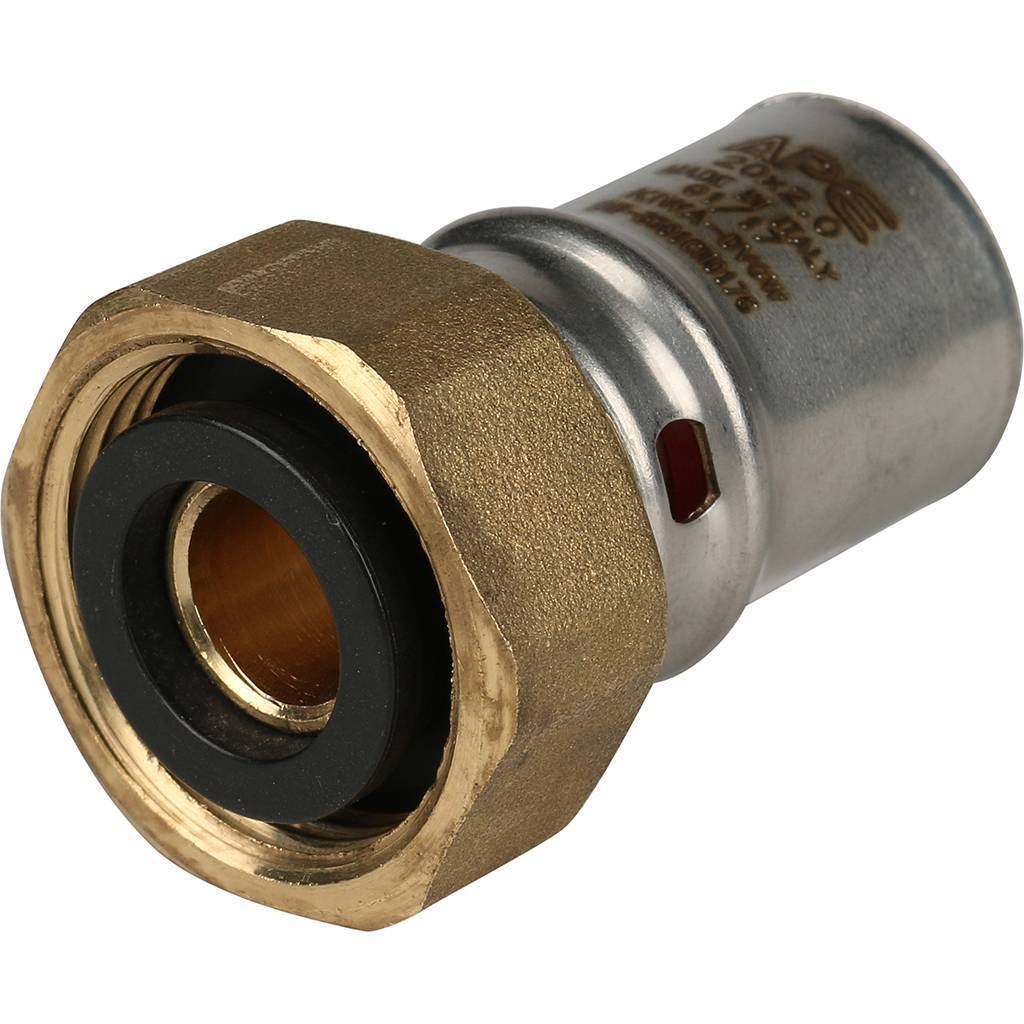 Муфта прес. STOUT(APE) 20х3/4" с накид. гайкой (евроконус)