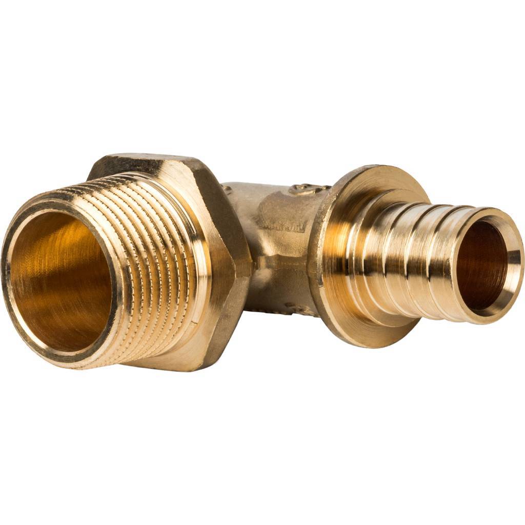 Уголок аксиальный 20х3/4 нр STOUT д/сшит. труб.