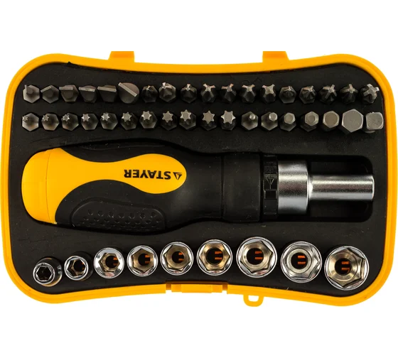 Набор реверсивных отверток STAYER (46шт)