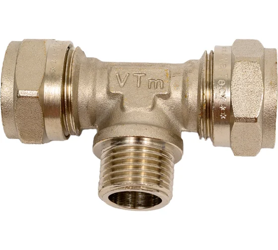 Тройник м/п VALTEC 20х1/2"х20 нар