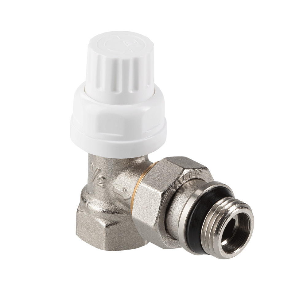 Клапан термостатический для рад. угловой 1/2" (с доп.упл-ем) VALTEC