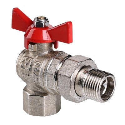 Кран шар. BASE угловой с полусгоном 1" вн.-нар. VALTEC