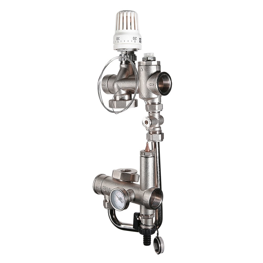 Насосно-смесительный узел без насоса, монтажная длина насоса 130мм VALTEC