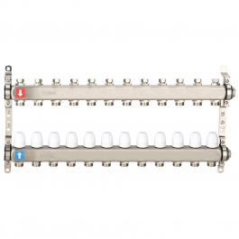 Коллектор из нержавеющей стали без расходомеров 12 вых.GAPPO