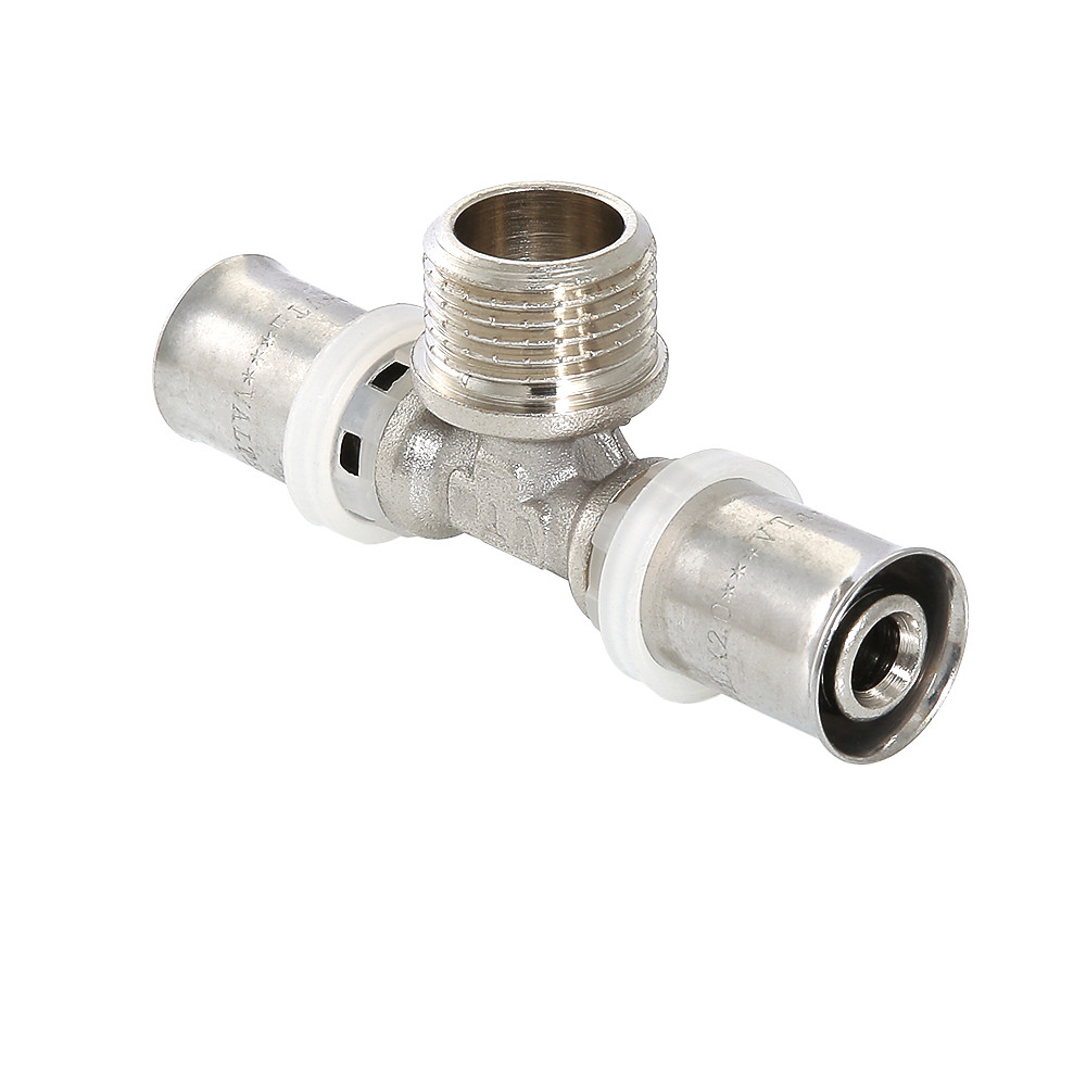 Тройник пресс VALTEC 20х1/2"х20 нар