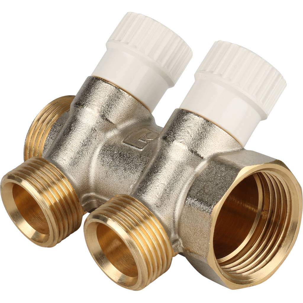 Коллектор регул. 1", 2-х вых. 3/4" STOUT