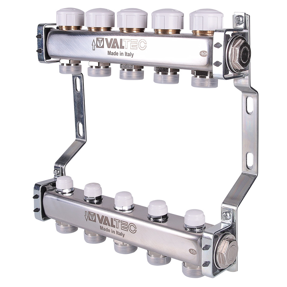 Коллекторная группа из нерж. стали 1"х9 вых. Евроконус 3/4" VALTEC