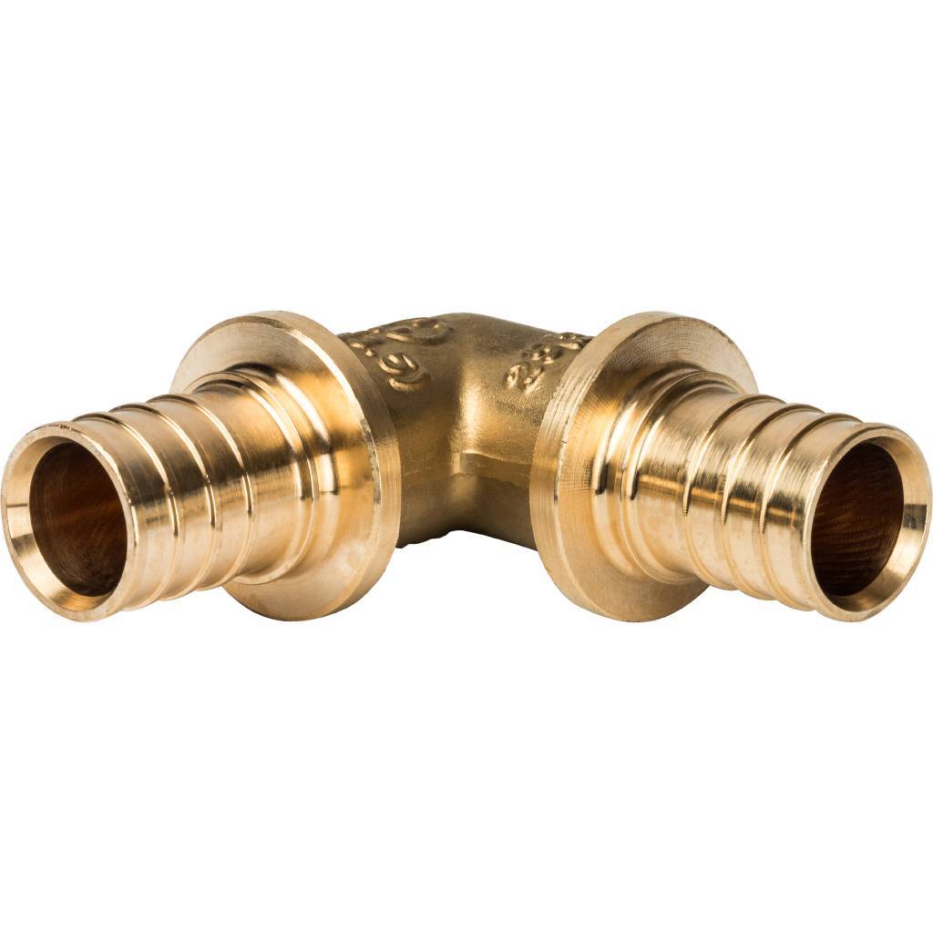 Угольник 90° 25 для труб из сшитого полиэтилена аксиальный STOUT д/сшит. труб.